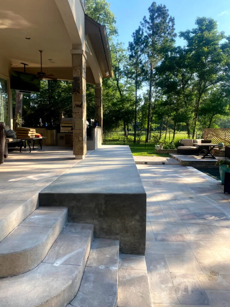 Covered Patio & Concrete Walkway