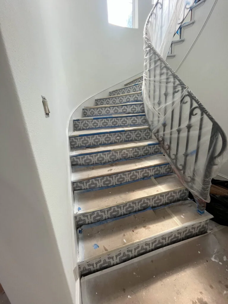 Spiral Staircase Tile Restoration